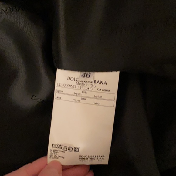 DOLCE & GABBANA Fitted Tweed Long Dress Coat IT 46 - Picture 8 of 9